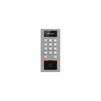 Post interfon cu cititor proximitate si tastatura Hikvision DS-K1T502DBWX, PIN, card M1, DESfire, slot card, bluetooth