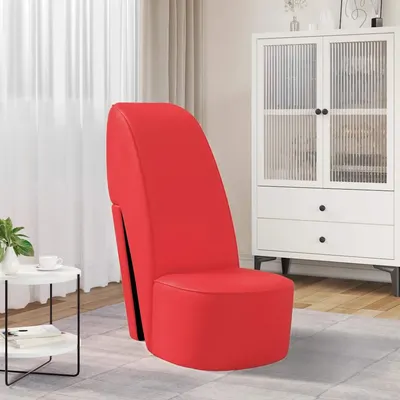 vidaXL Scaun, design toc înalt, roșu, piele ecologică