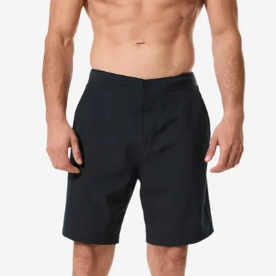 Șort de baie surf Amphibian Quiksilver lung 19' talie semi-elastică Negru
