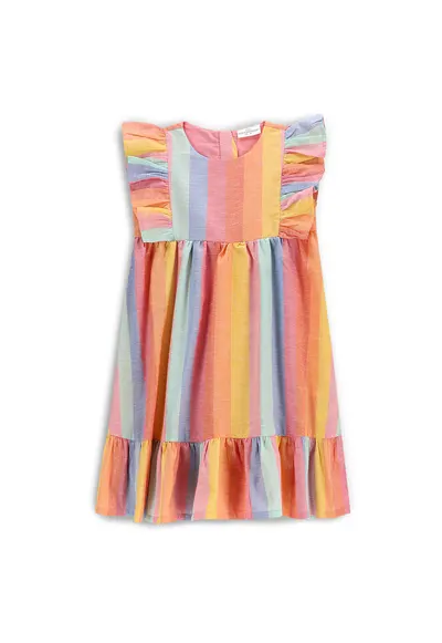 Rochie de vara fete WC5128201TGK - Bumbac -Multicolor - Multicolor