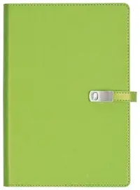 Agenda din piele cu spirala Alicante A5 - Verde deschis, cu incuietoare
