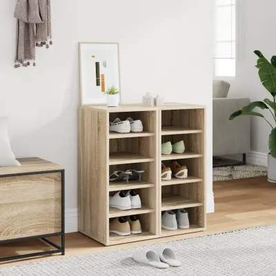 vidaXL Pantofare, 2 buc., stejar sonoma, 31,5x35x70 cm, PAL