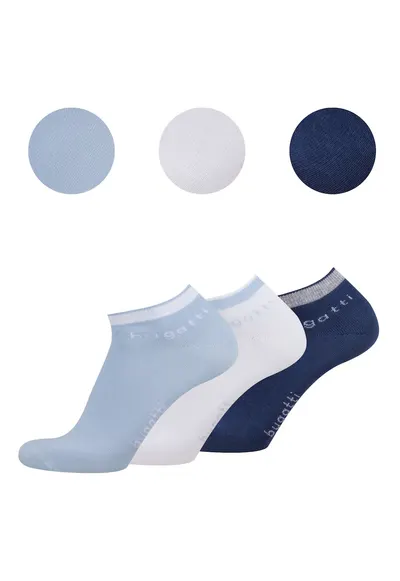 Sosete Scurte Barbati Set 3 Perechi - 6138 - Albastru | Alb