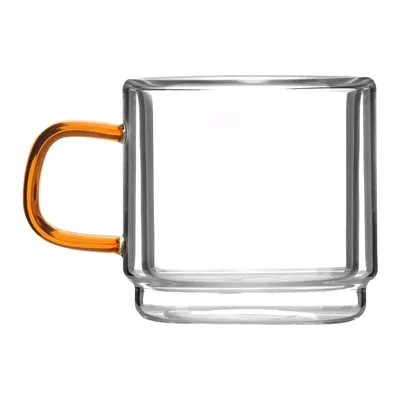 Căni 2 buc. pentru espresso din sticlă 80 ml Amber – Vialli Design