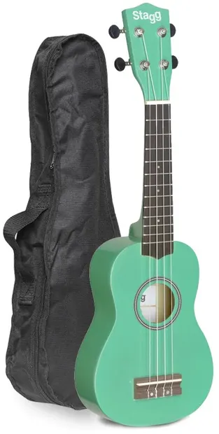 Ukulele soprano Stagg - US-Grass, cu husă, verde