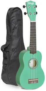 Ukulele soprano Stagg - US-Grass, cu husă, verde