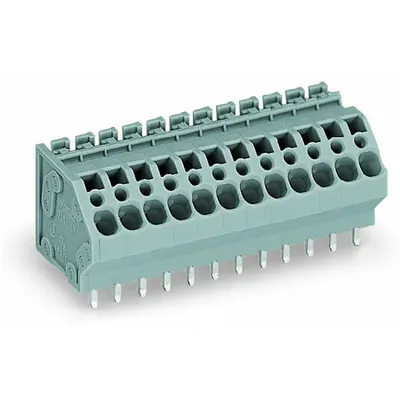 PCB terminal block; 4 mm²; Pin spacing 5 mm; 12-pole; CAGE CLAMP®; commoning option; 4,00 mm²; gray