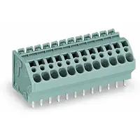 PCB terminal block; 4 mm²; Pin spacing 5 mm; 12-pole; CAGE CLAMP®; commoning option; 4,00 mm²; gray