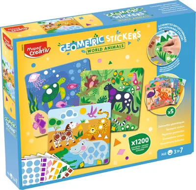 Set de autocolante creative Maped Creativ - World Animals
