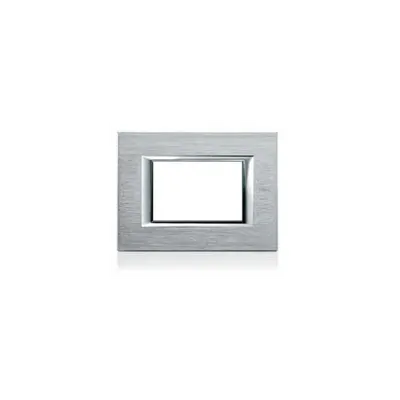 Placa Ornament 2 Module Brushed Chrome Bticino Axolute