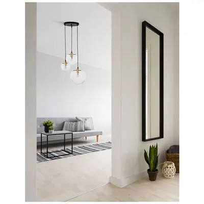 Lampa suspendata MIRALE Sticla clara & Auriu Metal, Negru PVC Wire LED E27 3x12 Wat 230 Volt IP20 Fara bec