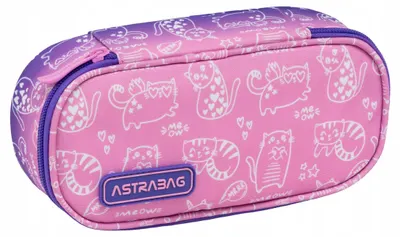 Neceser oval Astra Kitty - 1 fermoar