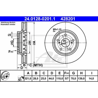 Disc frana ATE 24.0128-0201.1