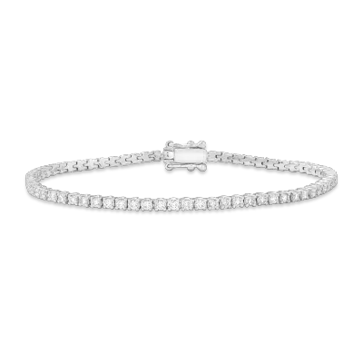 Bratara tennis din aur alb cu diamante de 1.42ct