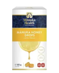 Bomboane dropsuri cu miere de Manuka MGO 400+ si Vitamina C (65g) (aroma lamaie)