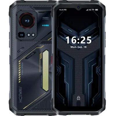 Telefon Hotwav Hyper 7s, 5G, Dual SIM, 6.6 120Hz, 8-Core T8200, 256GB, NFC, RGB Light, Android 15, Yellow