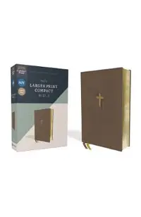 Niv, Larger Print Compact Bible, Leathersoft, Brown, Red Letter, Comfort Print