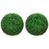 HOMCOM Set de 2 Bile Artificiale, Bile de Arbori Topiari din Buxus, Ø40cm, Verde | Aosom Romania