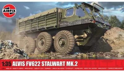 Model asamblabil Airfix Militari: Camioane - Camion britanic amfibiu de mare mobilitate 6x6 Alvis FV622 Stalwart Mk.2
