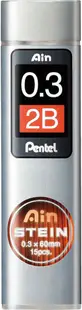 Graffiti Pentel - Ain Stein, 2B, 0.3 mm, 15 buc
