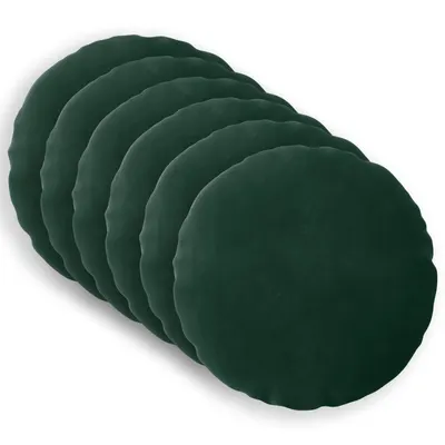 vidaXL Husă pentru pernă 6 pcs HEERLEN Verde închis Ø 60 cm Catifea