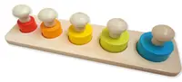 Jucarie din lemn Andreu toys - Cu piese rotunde si manere mari