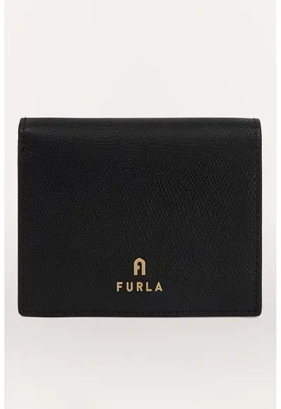 Portofel pliabil din piele Camelia - Negru