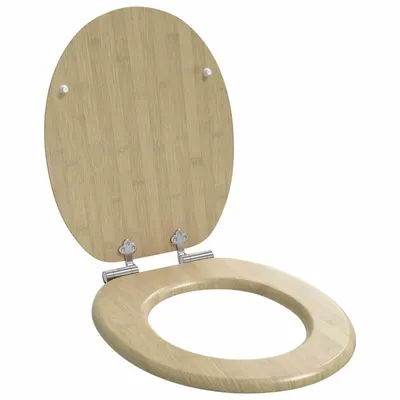 vidaXL Capac de toaletă cu închidere lentă Culoarea Bambusului Deschis