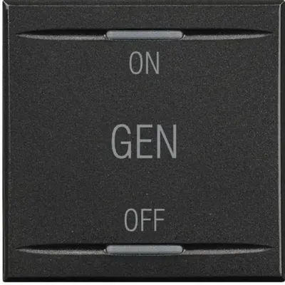 Capac tasta Axolute MyHOME BUS - simbol PORNIT/OPRIT/GEN - 2 module - antracit
