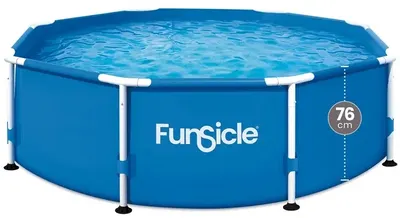 Piscină asamblabilă FunSicle - Activity Pool, 244 x 76 cm, rotundă cu cadru metalic și pompă de filtrare