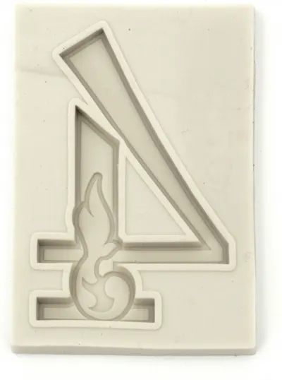 Mold din silicon (calup) Em Art - Numărul 4, 80 x 55 x 8 mm