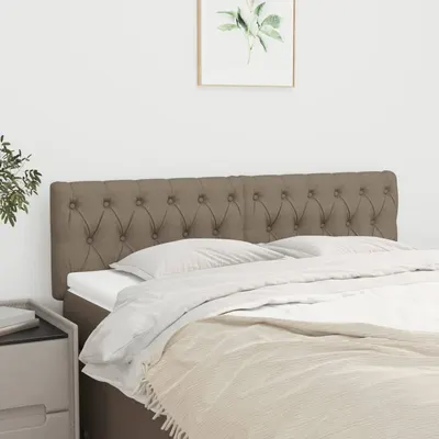 vidaXL Tăblii de pat, gri taupe, 144x7x78/88 cm, textil