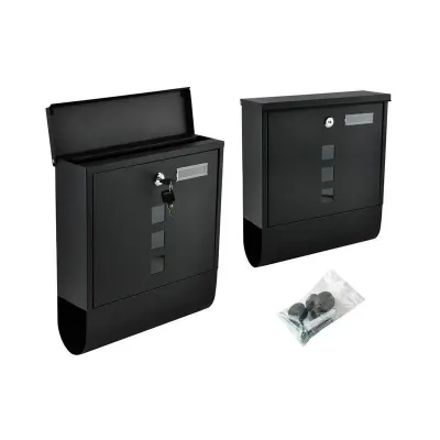 Cutie postala metalica, exterior, design modern, 3 ferestre vizualizare, fanta reclame