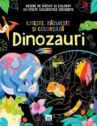 Citește, răzuiește și colorează. Dinozauri - Paperback - ***