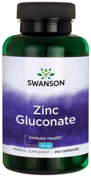 Zinc Gluconate, 50 mg, 250 capsule, Swanson