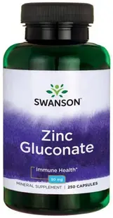 Zinc Gluconate, 50 mg, 250 capsule, Swanson