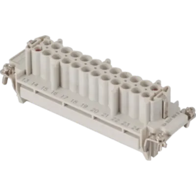 Insert pentru conector Mama - 104X27 - 10P + 2P (AUX) + E 16A 830V / 8kV / 3 - SPRING TERMINAL - GRI