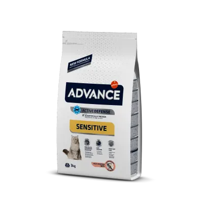 Hrana uscata pentru pisici Advance, Sensitive, Somon 3kg 3kg