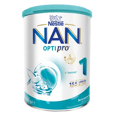Formula de lapte praf pentru bebelusi NAN Optipro 1 intre 0-6 luni, 400g, Nestle