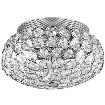 Plafoniera cu cristale incorporate in interior 3x40W Crom