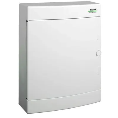 Cofret de distributie din plastic, Noark 101507 PNS 24W, montare aparenta, usa alba, IP40, 2 randuri, 2x12 module