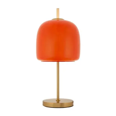 Veioză portocalie/aurie din metal cu abajur din sticlă (înălțime 53 cm) Oldy – Mauro Ferretti