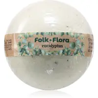 Folk & Flora Eucalyptus bombă de baie cu efect calmant 130 g