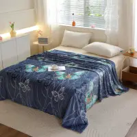 Patura Super Soft Cocolino, 200x230 cm – Rasfat absolut in zilele reci, Gri albastrui, fluturi