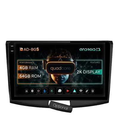 Navigatie 2K Volkswagen Passat B6 B7 CC, Android, S-Quadcore 4GB RAM + 64GB ROM, 10.36 Inch - AD-BGS100042K+AD-BGRKIT025B