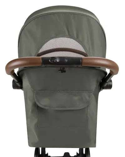 Carucior sport pentru copii KikkaBoo Joy Army green,Cadru din aluminiu,Sistem automat de pliere One Touch,Roti pivotante cu suspensii,Spatar si suport picioare reglabile,Capotina,recomandat de la nastere pana la 22kg