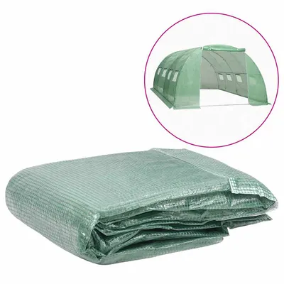 vidaXL Copertină de rezervă pentru seră (16 m²), verde, 400x400x200 cm