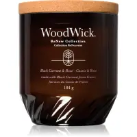 Woodwick Black Currant & Rose lumânare parfumată 184 g