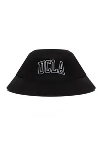 Palarie bucket unisex cu broderie logo Joaquin - Alb/Negru