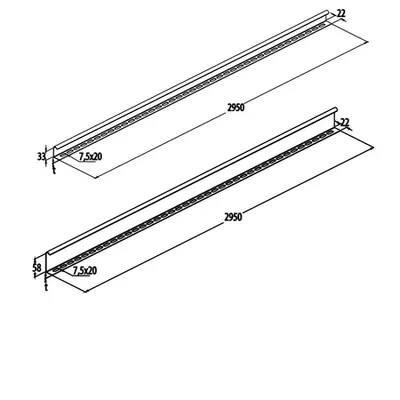 Separator pentru jgheab metalic 35 0.7
